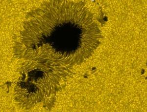 Подробное изображение солнечного пятна