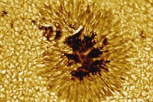 Подробное изображение солнечного пятна